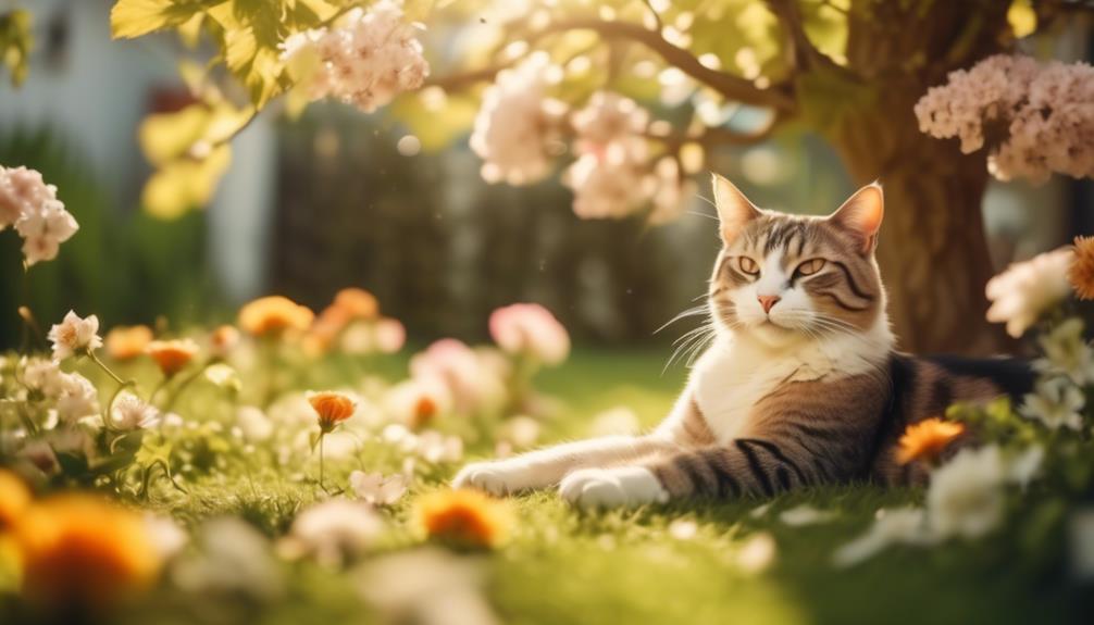 calming cats with nature