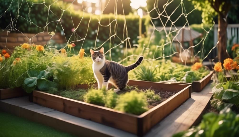 cat proof garden with spray