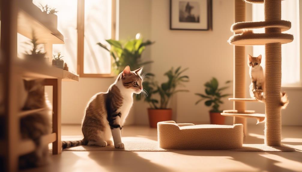 creating anti spraying environments for cats